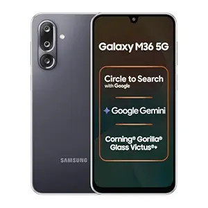Samsung Galaxy M36 5G (Velvet Black, 6 GB RAM, 128 GB Storage)| Circle to Search| Google Gemini| Corning Gorilla Glass Victus+| 7.7mm Slim| AI Enhanced 50 MP OIS Triple Camera| Unmatched Nightography